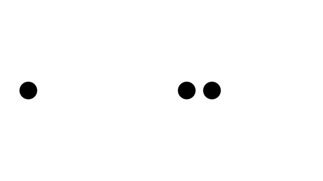 loading thinking animation on white background animated. Five dot loading icon animation. 4k motion video.
