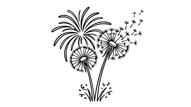 Dandelion Fireworks: Blowing Wishes and Explosive Blooms