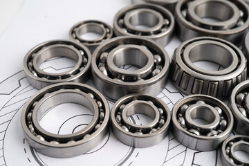 Ball bering circular joint machine component. © kanruthai