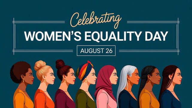 Celebrating women equality day with diverse group of women