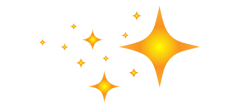 Sparkling Stars A collection of sparkling golden starbursts, radiating light and energy in a festive and celebratory arrangement.