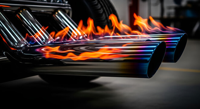 Hot Flames Exhaust Pipes