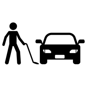 Car security inspection icon or sign