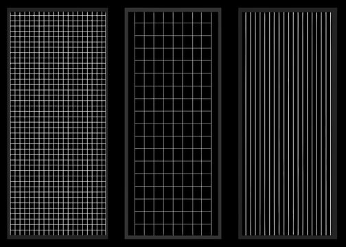 Rectangular Grids With White Lines On Black Background Minimalist Style