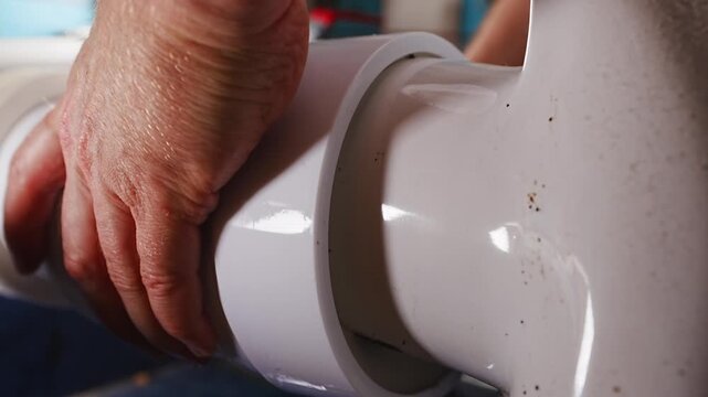 Installing flexible toilet drain pipe connection