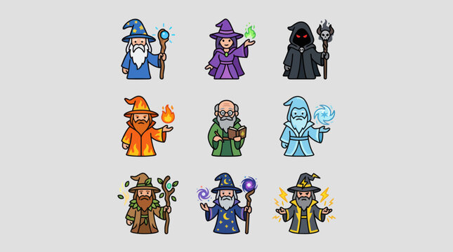 Collection of wizard icons