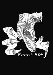 Naklejka premium vector illustration of a t-rex