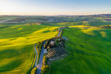 Obraz premium The Val d Orcia landscape in Tuscany of Italy