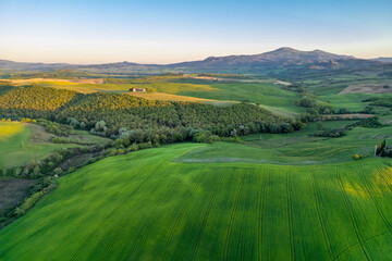 Obraz premium The Val d Orcia landscape in Tuscany of Italy