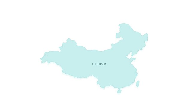 Animated element for geographic infographics - map of China