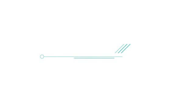 Animated element for infographics - callout with horizontal straight line