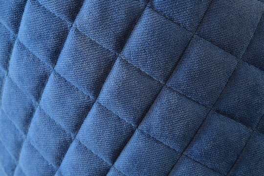 Blue fabric texture background close-up