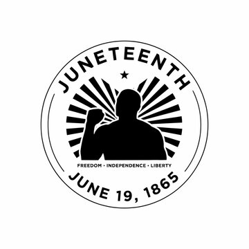 Juneteenth celebration vector badge design