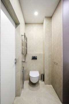 Modern design of the restroom interior