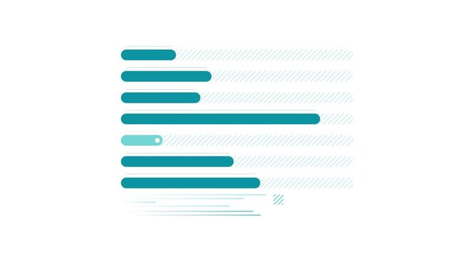 Animated element for business infographics - horizontal bar chart