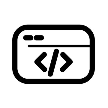 Code programming developer software icon for web development and technology projects