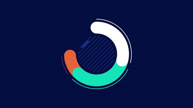 Business infographic element - animated abstract circle diagram