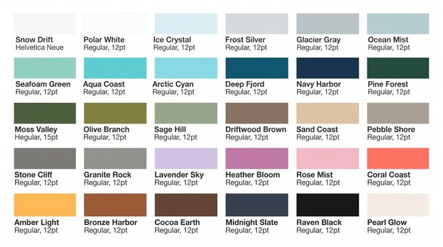 Versatile color palette collection for interior design with interior, moodboard