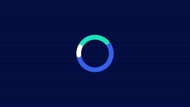 Business infographic element - animated simple doughnut chart