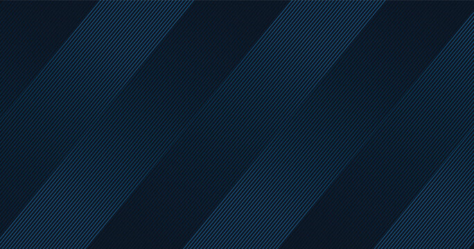 Dark blue diagonal pinstripe seamless pattern. Modern navy striped background. Premium linear texture for branding and technology.