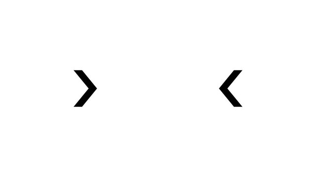Arrow down and Up direction combo icon animation.4k video