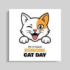 Obraz premium International Cat Day Social Media Instagram Post Banner Template Design