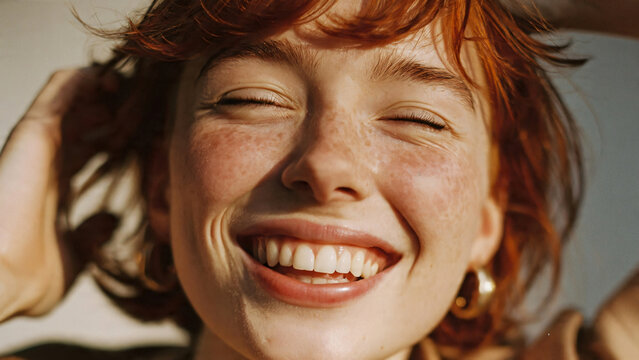 Gros plan sur jeune adolescente souriante