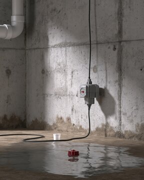 Basement Sump Pump Float Switch and Test Cup for Flood Prevention