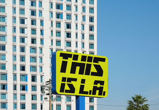 Mockup of LA LED pylon sign