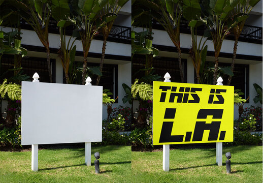 Los Angeles Real Estate sign Mockup