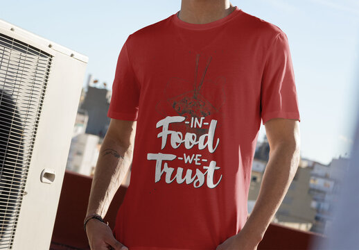 Mockup of a Simple T-Shirt