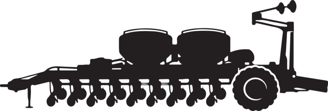 corn planter machine with multiple planting rows