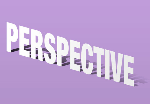 Overlay text effect for perspective