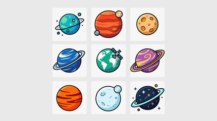 Cosmic planets and celestial bodies © Manuk