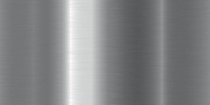 Seamless brushed metal texture. Steel background. Vector illustration.
