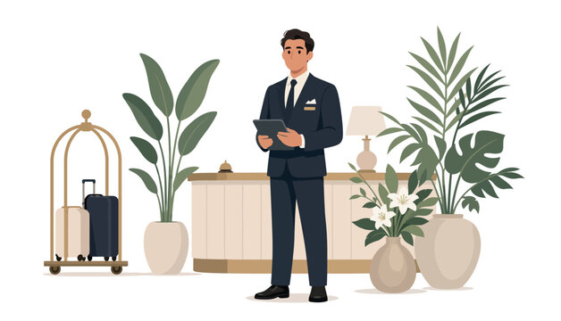 Hotel Concierge in Lobby.