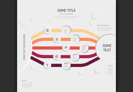 Modern Five Step Business Infographic Template Vector