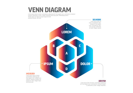 Modern Hexagonal Venn Diagram Infographic Template