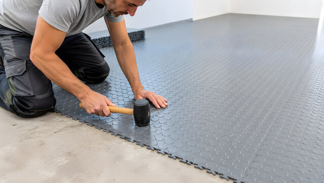 Interlocking Floor Tile Installation