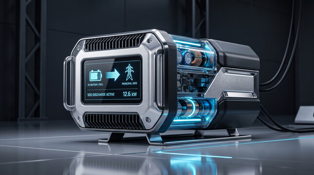 Smart grid bidirectional power inverter for vehicle-to-grid V2G energy transfer