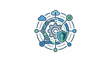 Circular Technology Security Network Diagram Concept. © Kaca