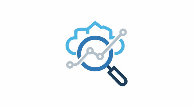 Modern technology logo with cloud and gear design.