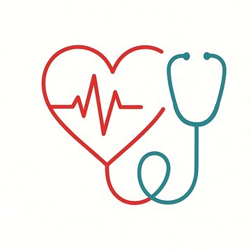World heart day minimalist line art