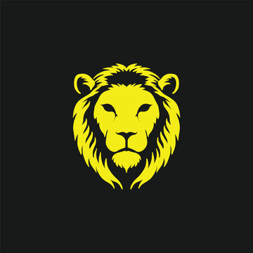 Lion Head King Animal Wild Mascot Logo Design Vector