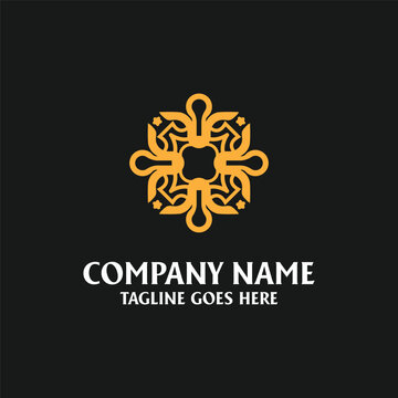 Luxury Golden Mandala Ornament Logo Vector