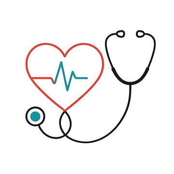 World heart day minimalist line art