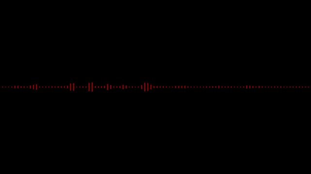Audio spectrum wave effect, Wave form Audio Isolated on black background. White audio waveform spectrum animation 4k video whit alpha channel.