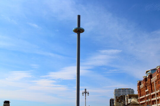Observation tower i360 in Brighton beach, England 