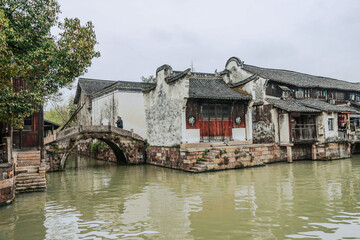 Fototapeta premium Wuzhen Ancient Water Town, Tongxiang, Zhejiang Province, China