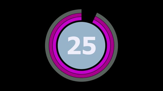 Classic 30 Second Countdown Clock Animation for Video Editors